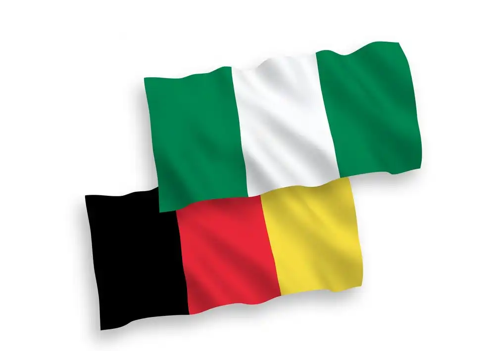 National Flag of Nigeria and Belgium